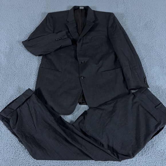 Jos A Bank 2-Piece Suit Mens 48 Long Pants 43x33 Brown Trousers Slacks Jacket